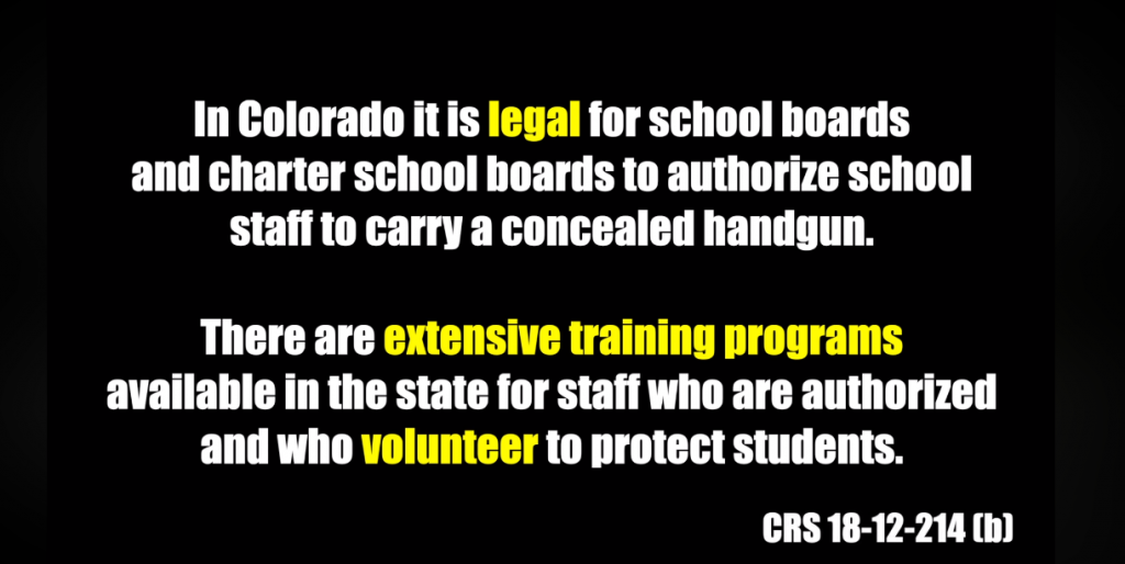Douglas County CO School District Threatens To Shut Down Charter School That Allows Armed Staff : Rally For Our Rights