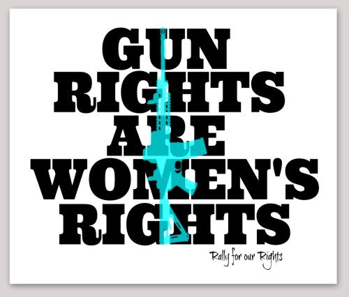 Gun rights are womens rights sticker - Rally for our Rights