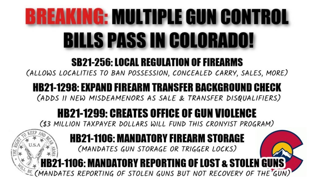 BREAKING: Multiple Gun Control Bills Head To CO Governor's Desk