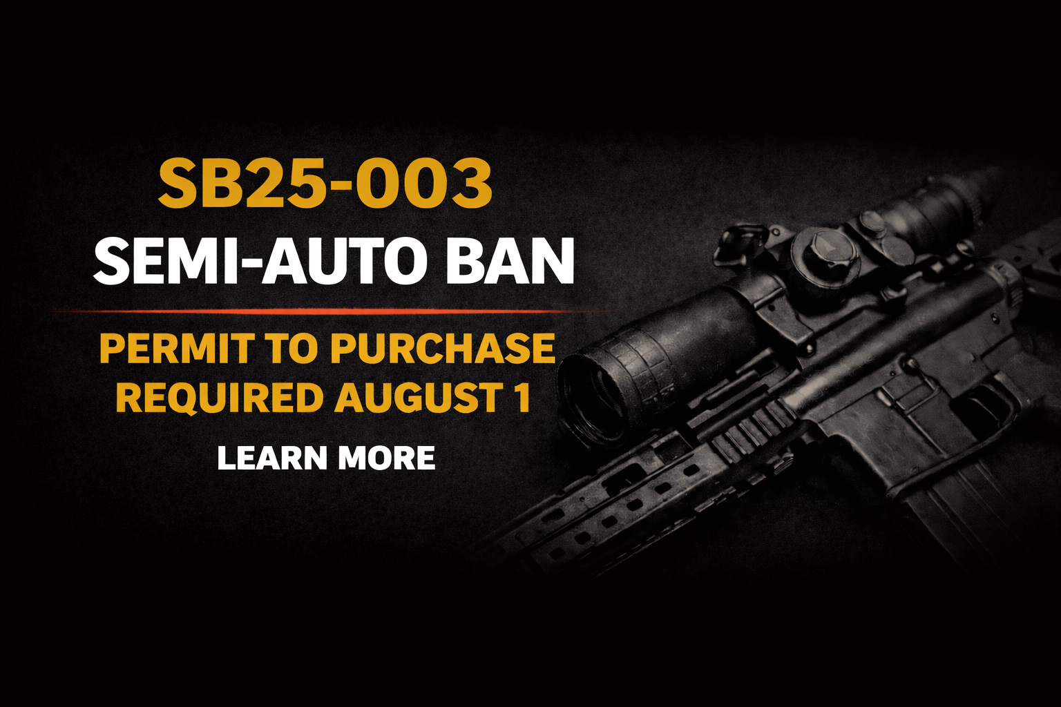 SB25-003 Colorado Assault Weapons Ban
